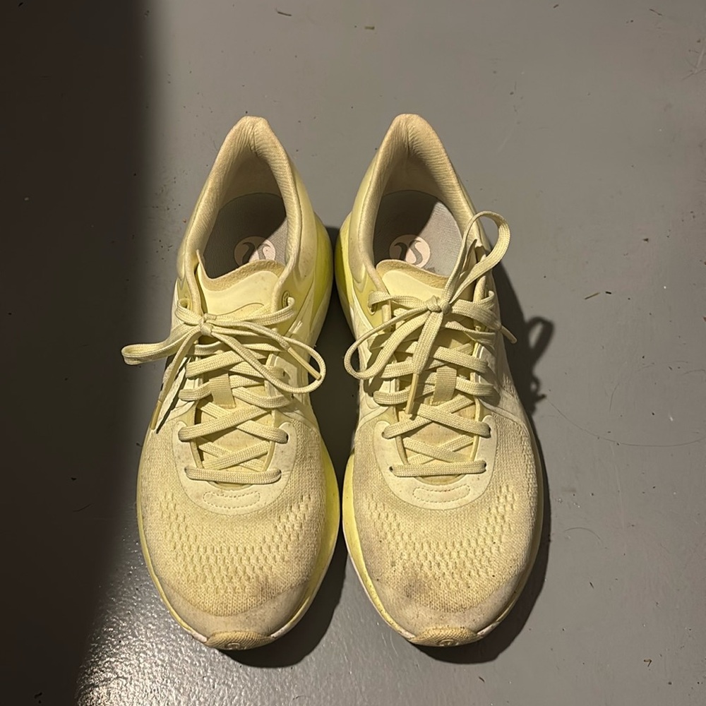 Lululemon light yellow sneakers